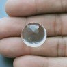 Cristallo Di Rocca Naturale Taglio Tondo Liscio-Sfaccettata a Mano Gemma Sciolta 17X17X12mm 22,50 Carati 1pz