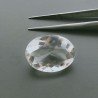 Cristallo Di Rocca Naturale Taglio Ovale Liscio-Sfaccettata a Mano Gemma Sciolta 19X14X10mm 17,50 Carati 1pz