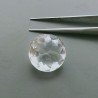 Cristallo Di Rocca Naturale Taglio Tondo Liscio-Sfaccettata a Mano Gemma Sciolta 15X15X10mm 15,70 Carati 1pz