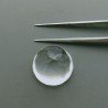 Cristallo Di Rocca Naturale Taglio Tondo Liscio-Sfaccettata a Mano Gemma Sciolta 15X15X10mm 15,70 Carati 1pz