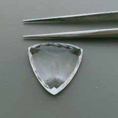 Cristallo Di Rocca Naturale Taglio Trillion Sfaccettata a Mano Gemma Sciolta 20X20X11mm 21,40 Carati 1pz Cristallo Di Rocca Naturale Taglio Trillion Sfaccettata a Mano Gemma Sciolta 20X20X11mm 21,40 Carati 1pz