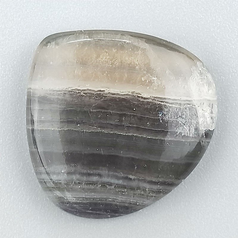 Fluorite Naturale Forma Cuore Piatto Cabochon Liscio Fatto a Mano 23X24X5mm 5,70gm 1pz