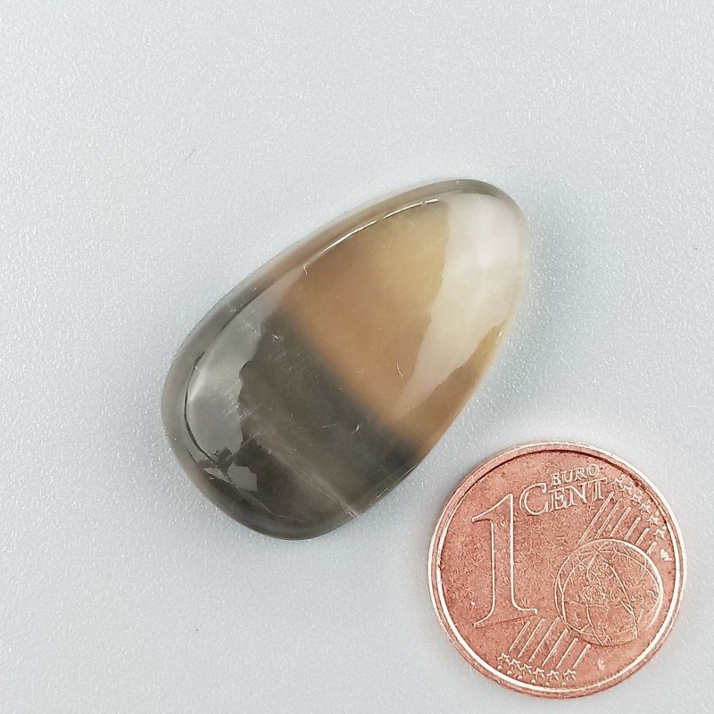 Fluorite Naturale Forma Goccia Piatto Cabochon Liscio Fatto a Mano 27X16X6mm 5,80gm 1pz