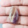 Fluorite Naturale Forma Fantasia Piatto Cabochon Liscio Fatto a Mano 32X17X5mm 5,80gm 1pz