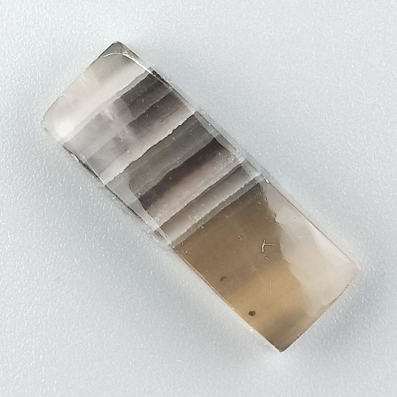 Fluorite Naturale Forma Rettangolare Piatto Cabochon Liscio Fatto a Mano 28X10mm 5,50gm 1pz