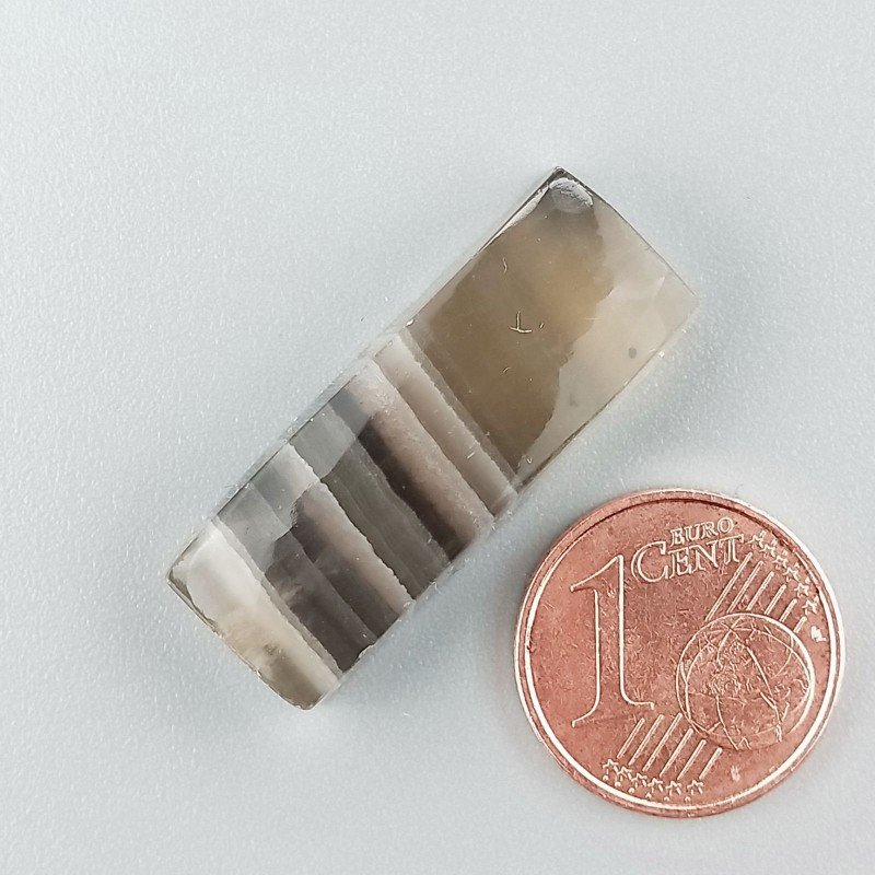 Fluorite Naturale Forma Rettangolare Piatto Cabochon Liscio Fatto a Mano 28X10mm 5,50gm 1pz