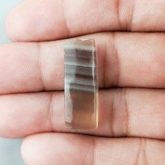 Fluorite Naturale Forma Rettangolare Piatto Cabochon Liscio Fatto a Mano 28X10mm 5,50gm 1pz