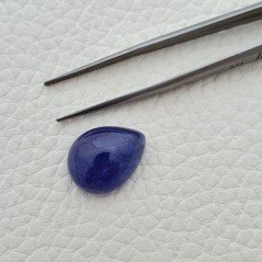 Tanzanite Naturale Forma Goccia Piatto Cabochon Liscio Fatto a Mano 17X13X8mm 14,90 Carati 1pz
