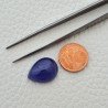 Tanzanite Naturale Forma Goccia Piatto Cabochon Liscio Fatto a Mano 17X13X8mm 14,90 Carati 1pz
