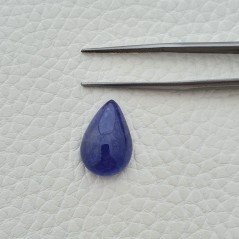 Tanzanite Naturale Forma Goccia Piatto Cabochon Liscio Fatto a Mano 18X12X06mm 12,00 Carati 1pz
