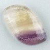 Fluorite Naturale Forma Fantasia Piatto Cabochon Liscio Fatto a Mano 27X15X6mm 4,75gm 1pz