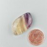 Fluorite Naturale Forma Fantasia Piatto Cabochon Liscio Fatto a Mano 27X15X6mm 4,75gm 1pz