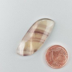 Fluorite Naturale Forma Fantasia Piatto Cabochon Liscio Fatto a Mano 33X14X5mm 4,50gm 1pz