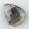 Fluorite Naturale Forma Goccia Piatto Cabochon Liscio Fatto a Mano 25X20mm 5,87gm 1pz