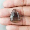 Fluorite Naturale Forma Goccia Piatto Cabochon Liscio Fatto a Mano 25X20mm 5,87gm 1pz