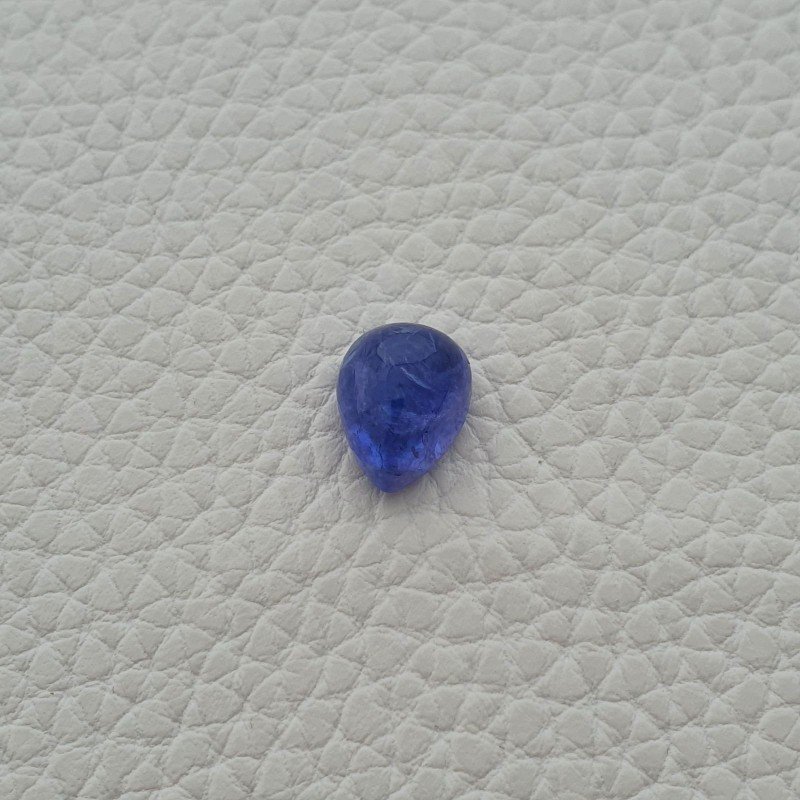 Tanzanite Naturale Forma Goccia Piatto Cabochon Liscio Fatto a Mano 13X10Xmm 8,30 Carati 1pz
