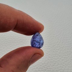 Tanzanite Naturale Forma Goccia Piatto Cabochon Liscio Fatto a Mano 13X10Xmm 8,30 Carati 1pz