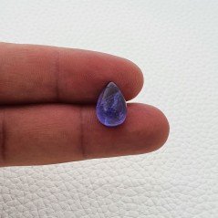 Tanzanite Naturale Forma Goccia Piatto Cabochon Liscio Fatto a Mano 13X9X5mm 5,95 Carati 1pz