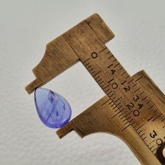 Tanzanite Naturale Forma Goccia Piatto Cabochon Liscio Fatto a Mano 13X9X5mm 5,95 Carati 1pz