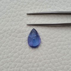 Tanzanite Naturale Forma Goccia Piatto Cabochon Liscio Fatto a Mano 15X10X5mm 6,40 Carati 1pz