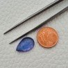 Tanzanite Naturale Forma Goccia Piatto Cabochon Liscio Fatto a Mano 15X10X5mm 6,40 Carati 1pz