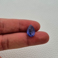 Tanzanite Naturale Forma Goccia Piatto Cabochon Liscio Fatto a Mano 15X10X5mm 6,40 Carati 1pz