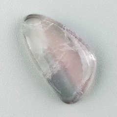 Fluorite Naturale Forma Fantasia Piatto Cabochon Liscio Fatto a Mano 25X14X5mm 3,85gm 1pz