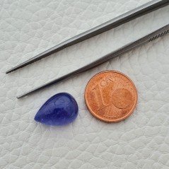 Tanzanite Naturale Forma Goccia Piatto Cabochon Liscio Fatto a Mano 13X9X7mm 8,15 Carati 1pz Tanzanite Naturale Forma Goccia Piatto Cabochon Liscio Fatto a Mano 13X9X7mm 8,15 Carati 1pz