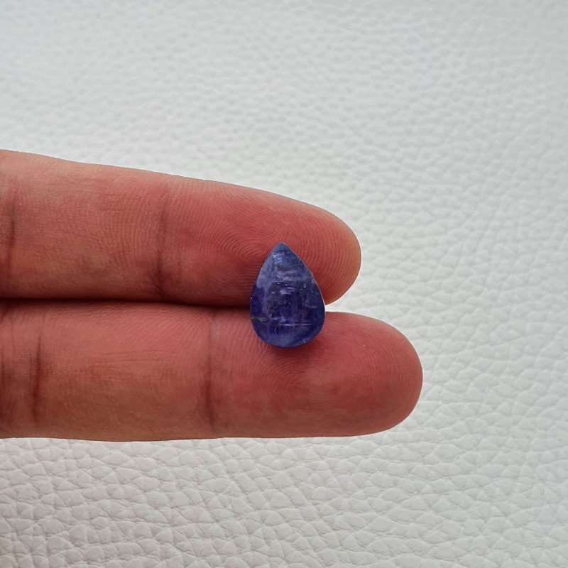 Tanzanite Naturale Forma Goccia Piatto Cabochon Liscio Fatto a Mano 13X9X7mm 8,15 Carati 1pz Tanzanite Naturale Forma Goccia Piatto Cabochon Liscio Fatto a Mano 13X9X7mm 8,15 Carati 1pz