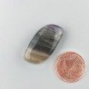 Fluorite Naturale Forma Fantasia Piatto Cabochon Liscio Fatto a Mano 26X13X6mm 4,50gm 1pz