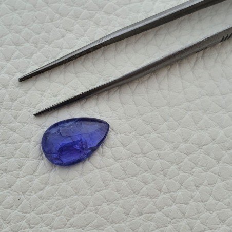 Tanzanite Naturale Forma Goccia Piatto Cabochon Liscio Fatto a Mano 15X9X4mm 5,50 Carati 1pz