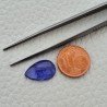 Tanzanite Naturale Forma Goccia Piatto Cabochon Liscio Fatto a Mano 15X9X4mm 5,50 Carati 1pz