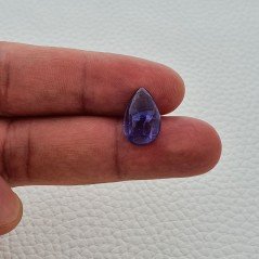 Tanzanite Naturale Forma Goccia Piatto Cabochon Liscio Fatto a Mano 15X9X4mm 5,50 Carati 1pz