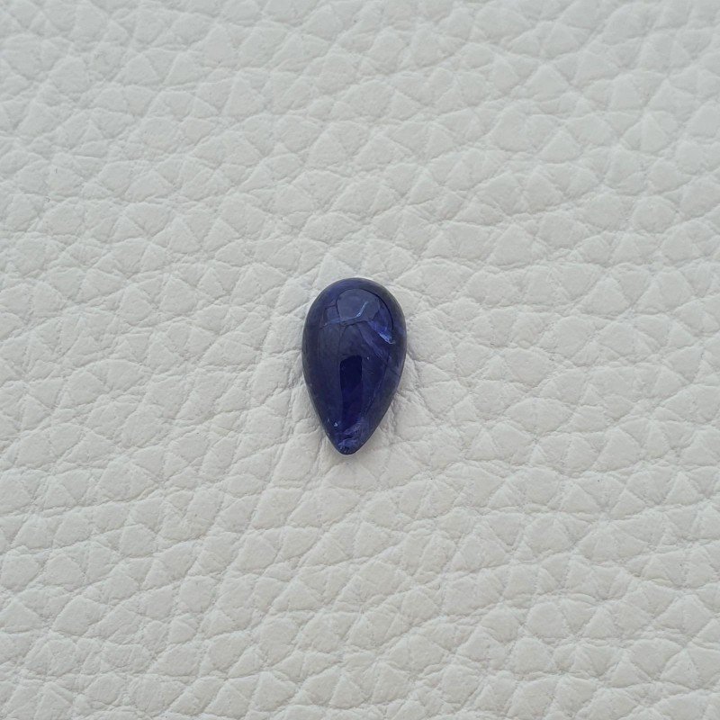 Tanzanite Naturale Forma Goccia Piatto Cabochon Liscio Fatto a Mano 13X7X5mm 4,40 Carati 1pz