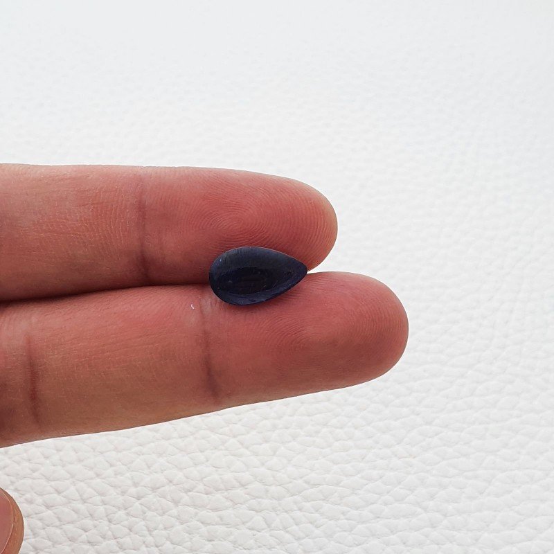 Tanzanite Naturale Forma Goccia Piatto Cabochon Liscio Fatto a Mano 13X7X5mm 4,40 Carati 1pz