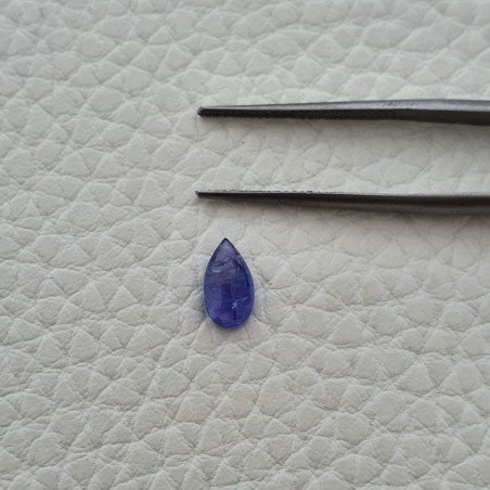 Tanzanite Naturale Forma Goccia Piatto Cabochon Liscio Fatto a Mano 5X7X3mm 1,10 Carati 1pz