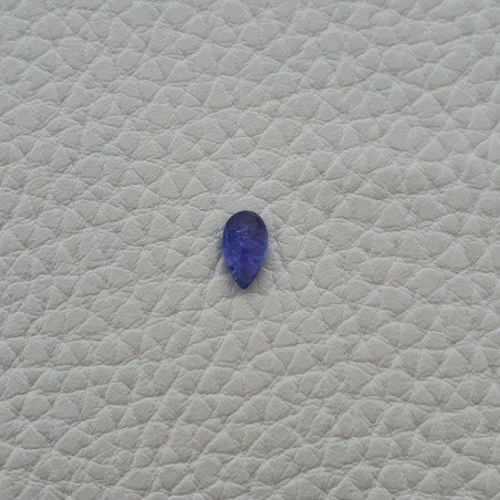Tanzanite Naturale Forma Goccia Piatto Cabochon Liscio Fatto a Mano 5X7X3mm 1,10 Carati 1pz