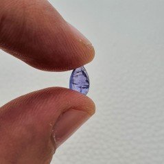 Tanzanite Naturale Forma Goccia Piatto Cabochon Liscio Fatto a Mano 5X7X3mm 1,10 Carati 1pz