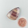 Fluorite Naturale Forma Fantasia Piatto Cabochon Liscio Fatto a Mano 26X18X6mm 5,15gm 1pz
