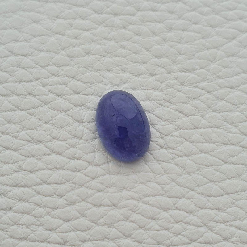Tanzanite Naturale Forma Ovale Piatto Cabochon Liscio Fatto a Mano 15X10X6mm 10,20 Carati 1pz