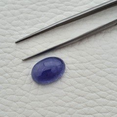 Tanzanite Naturale Forma Ovale Piatto Cabochon Liscio Fatto a Mano 15X10X6mm 10,20 Carati 1pz