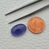 Tanzanite Naturale Forma Ovale Piatto Cabochon Liscio Fatto a Mano 15X10X6mm 10,20 Carati 1pz