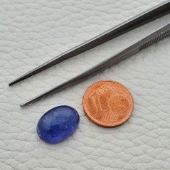 Tanzanite Naturale Forma Ovale Piatto Cabochon Liscio Fatto a Mano 14X10X6mm 8,05 Carati 1pz
