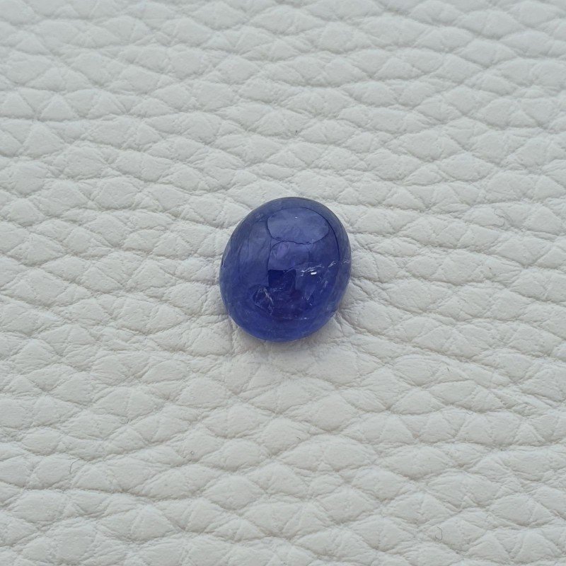 Tanzanite Naturale Forma Ovale Piatto Cabochon Liscio Fatto a Mano 12X10X06mm 6,70 Carati 1pz