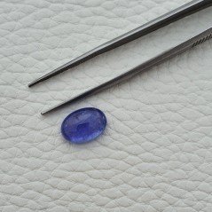 Tanzanite Naturale Forma Ovale Piatto Cabochon Liscio Fatto a Mano 12X8X5mm 5,25 Carati 1pz