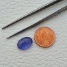 Tanzanite Naturale Forma Ovale Piatto Cabochon Liscio Fatto a Mano 12X8X5mm 5,25 Carati 1pz
