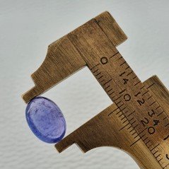 Tanzanite Naturale Forma Ovale Piatto Cabochon Liscio Fatto a Mano 12X8X5mm 5,25 Carati 1pz