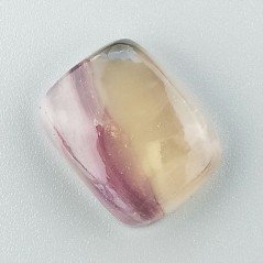 Fluorite Naturale Forma Cuscino Piatto Cabochon Liscio Fatto a Mano 19X15X6mm 4,55gm 1pz
