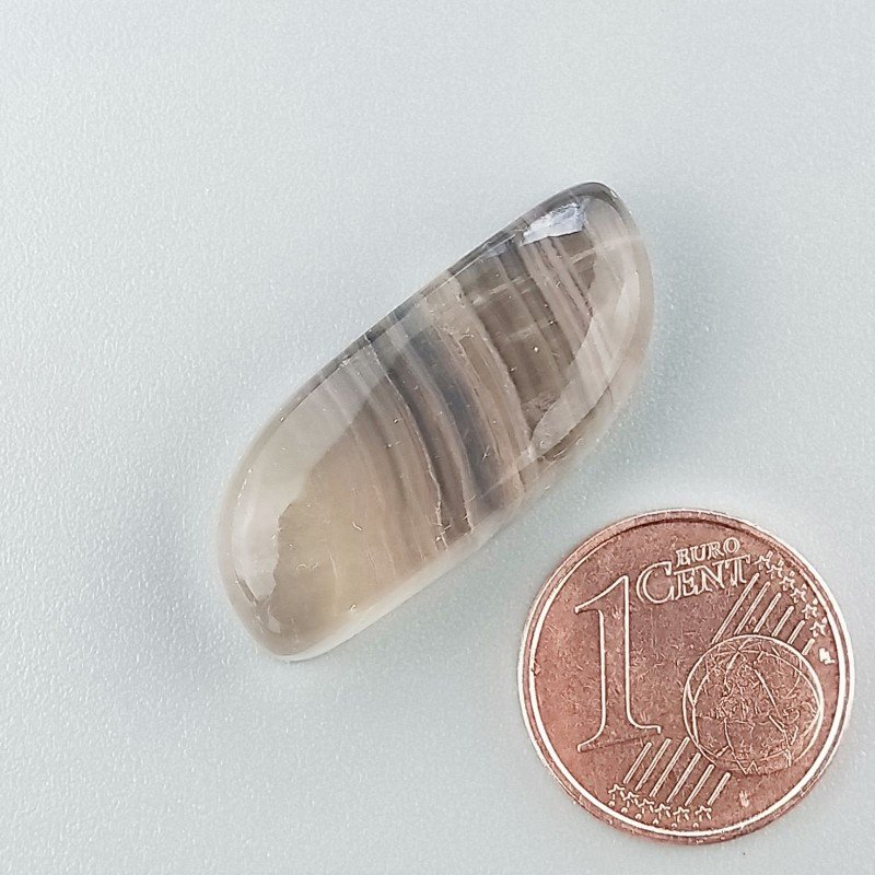Fluorite Naturale Forma Fantasia Piatto Cabochon Liscio Fatto a Mano 27X11mm 5,07gm 1pz