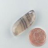 Fluorite Naturale Forma Fantasia Piatto Cabochon Liscio Fatto a Mano 27X11mm 5,07gm 1pz
